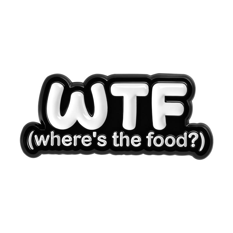 Milf Diet Wtf Enamel Pins Bat Funny Abbreviation Brooches Lapel Badges Punk Cool Jewelry Gift for Family Friends