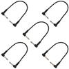 [Set of 5] Kikutani P-30 Black Patch Cables, 30cm (LL), 5mm Diameter
