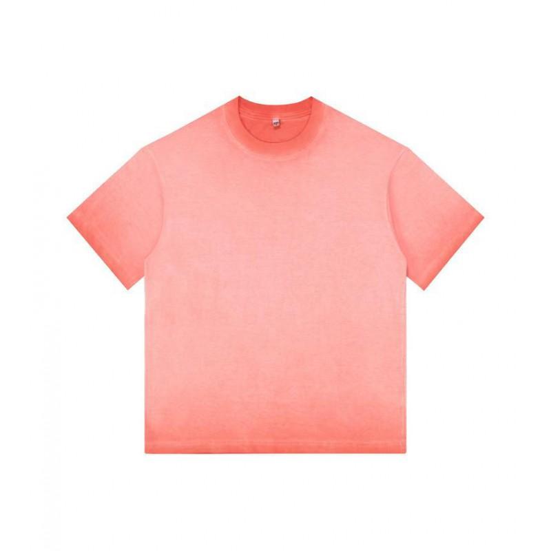 260g Vintage Washed Gradient T-Shirt Mens Oversize Short Sleeve Cotton Tee