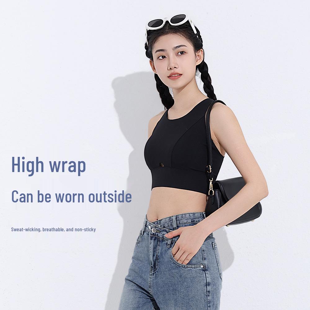 Спортивный бюстгальтер большого размера с высокой степенью поддержки, красивый топ для йоги со спинкой (90-200 Цзинь)