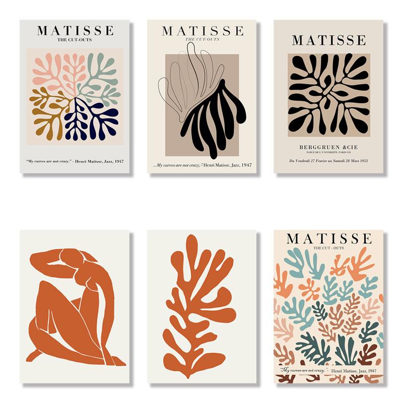 Абстрактная геометрия, кривая постер, Матисс, холст, живопись, красочные стильные постеры и принты, настенное искусство для гостиной, домашний декор