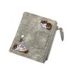 Women's Denim Style Cat Embroidery Wallet Wear-Resistant Ultra-thin Coin Purse for Bag Shoulder Bag Wallet Coin Purse
