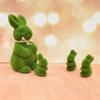 Artificial Handmade Turf Grass Green Moss Animal Easter Rabbit Home Office Ornament Room Decor Easter Bunny Festive Decoration