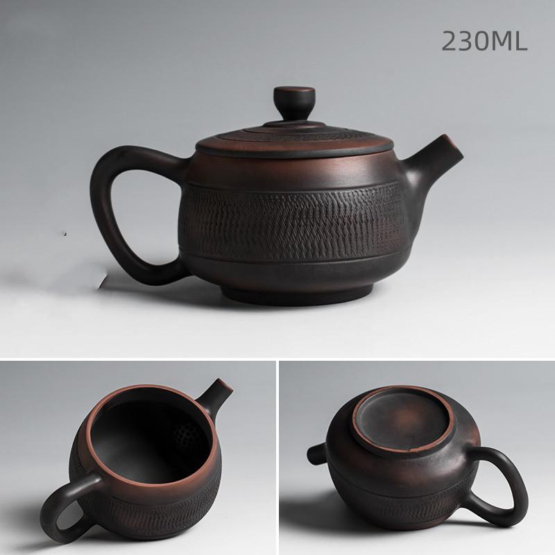 Фиолетовый керамический горшок Керамический чайник для кунг-фу Чайник ручной работы Маленький чайник Чайник