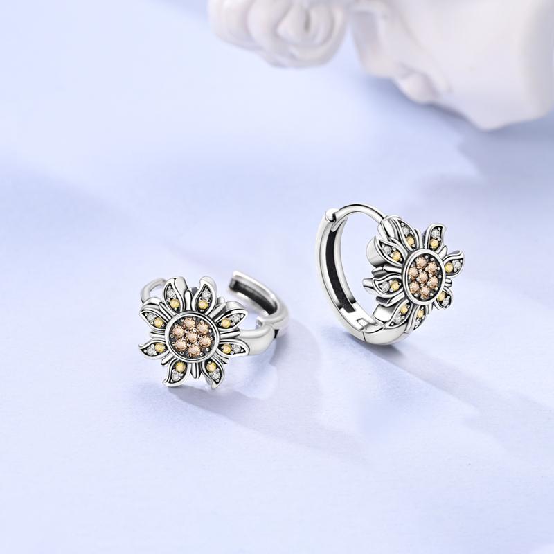 Серьги-кольца из серебра 925 пробы Бант Пчела Вишня Бабочка Перо Кубический цирконий Серьги для женщин DIY Изготовление ювелирных изделий Подарок