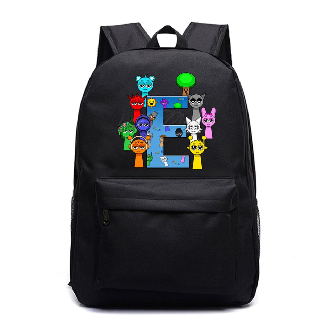 Leisure Travel Backpack Rhythm Box 26 Letter School Bag Elementary and Secondary School Students Peripheral Backpack Trend