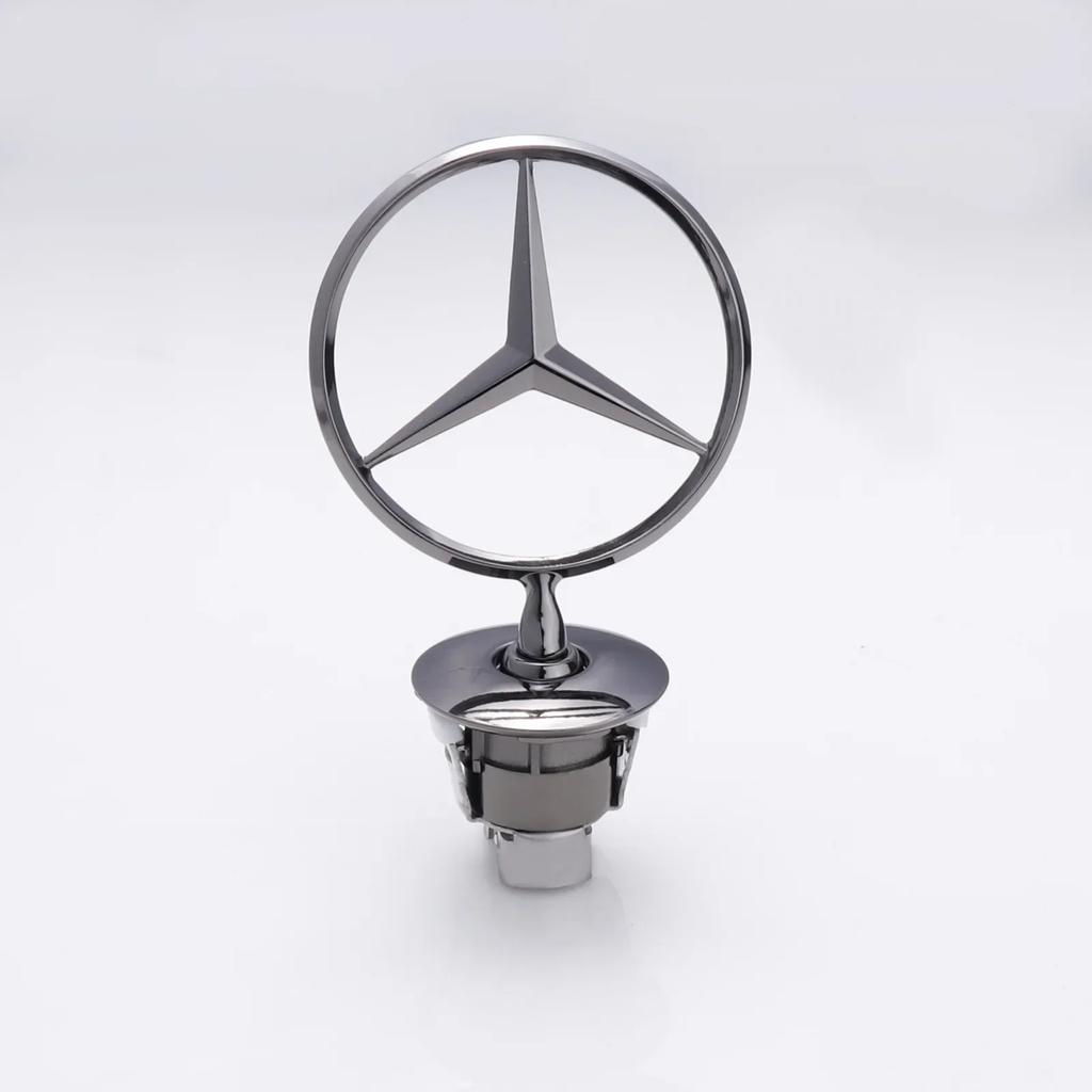 AABGU1 1Pcs  Mercedes Benz Car Front Bonnet Logo Emblem Zinc Alloy Badge ForW204 W220 C180 C200 E260 E300L Auto Decorate Accessories