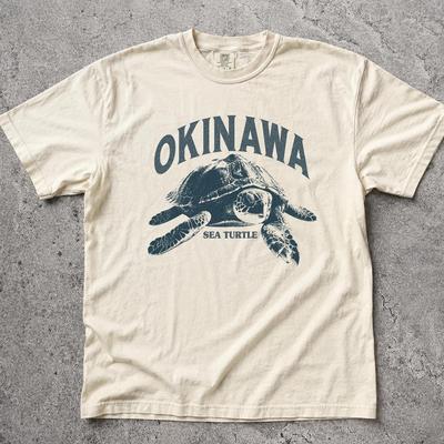 Okinawa Sea Turtle Shirt, Vintage Japanese Ocean Tee, Retro Beach Summer Apparel, Sea Life Lover Gift Top