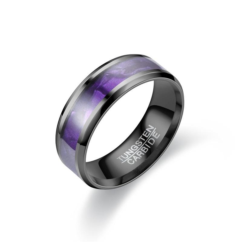 New Titanium Steel Ring Men's Classic Black Stainless Steel Couple Ring