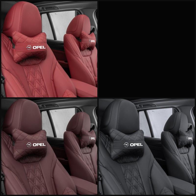 BBFV3 Breathable Leather Car Headrest Seat Neck Support Pillow For Opel Astra Grandland Corsa Mokka Frontera Insignia Zafira Vivaro