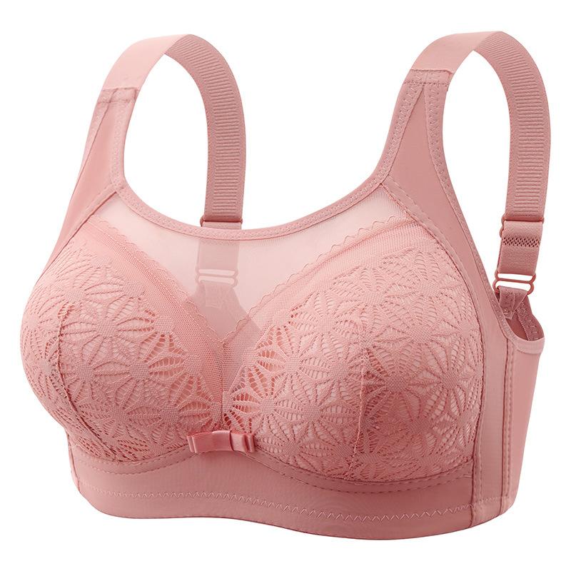 High-end tube top beauty back without steel ring gathering adjustment bra thin cup breathable anti-light four-breasted underwear