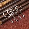 10Pcs/Set Polished Silver Keyring Split Ring Short Keyring Diy Making Keychains