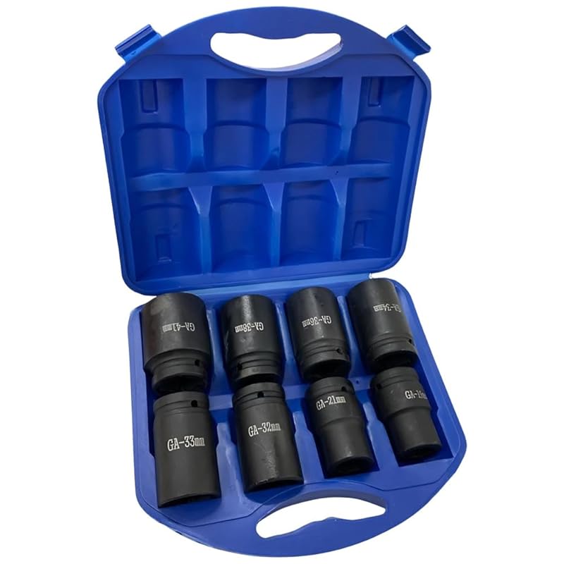 UPstore Большая ударная головка из 8 предметов, набор ударных головок, ударный гайковерт, квадрат 1 дюйм (25.4) рельсовый автобус большой автомобиль 41мм 38мм 36мм 34мм 33мм 32мм