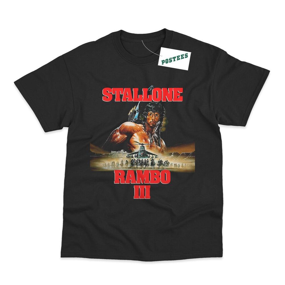 Retro Movie Poster Inspired By Rambo III DTG Printed TShirt Unisex T-Shirt