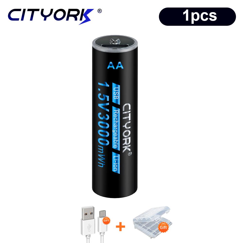 Литий-ионная батарея AA 1,5 В, 3000 мВтч, USB Литиевая аккумуляторная батарея AA, литий-полимерная батарея AA с USB-кабелем для мыши с дистанционным управлением