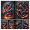 Diamond Painting New Collection 2024 Fiery Dragon Diy Full Square Round Drill Rhinestone Embroidery Animals Mosaic Cross Stitch Kits