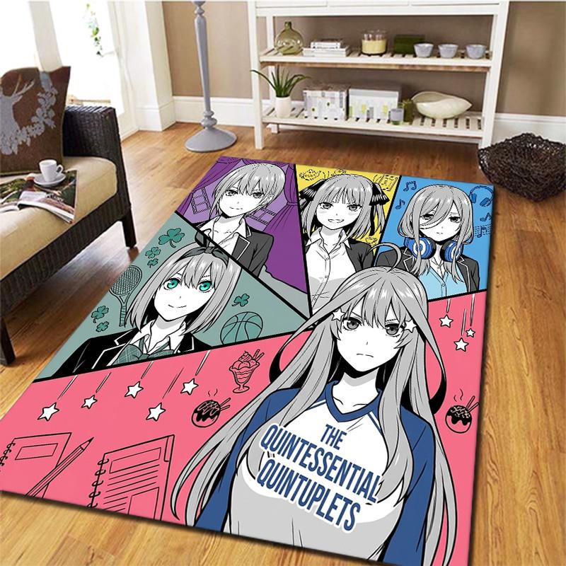 The Quintessential Quintuplets Carpet Rug For Living Room Bedroom Home Sofa Decoration Kids Play Nonslip Floor Mat
