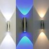 LED Wall Lamp Outdoor Waterproof IP65 Up And Down Wall Sconce Light Acrylic Garden Lights 2W Corridor Stairs Lighting