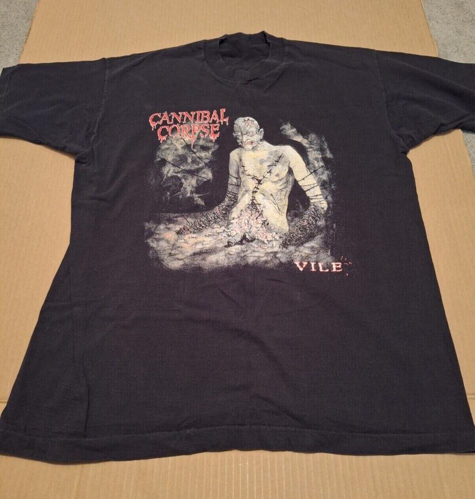 Футболка CANNIBAL CORPSE Vile Tour Черная Женская Мужская Хлопковая Унисекс Футболка
