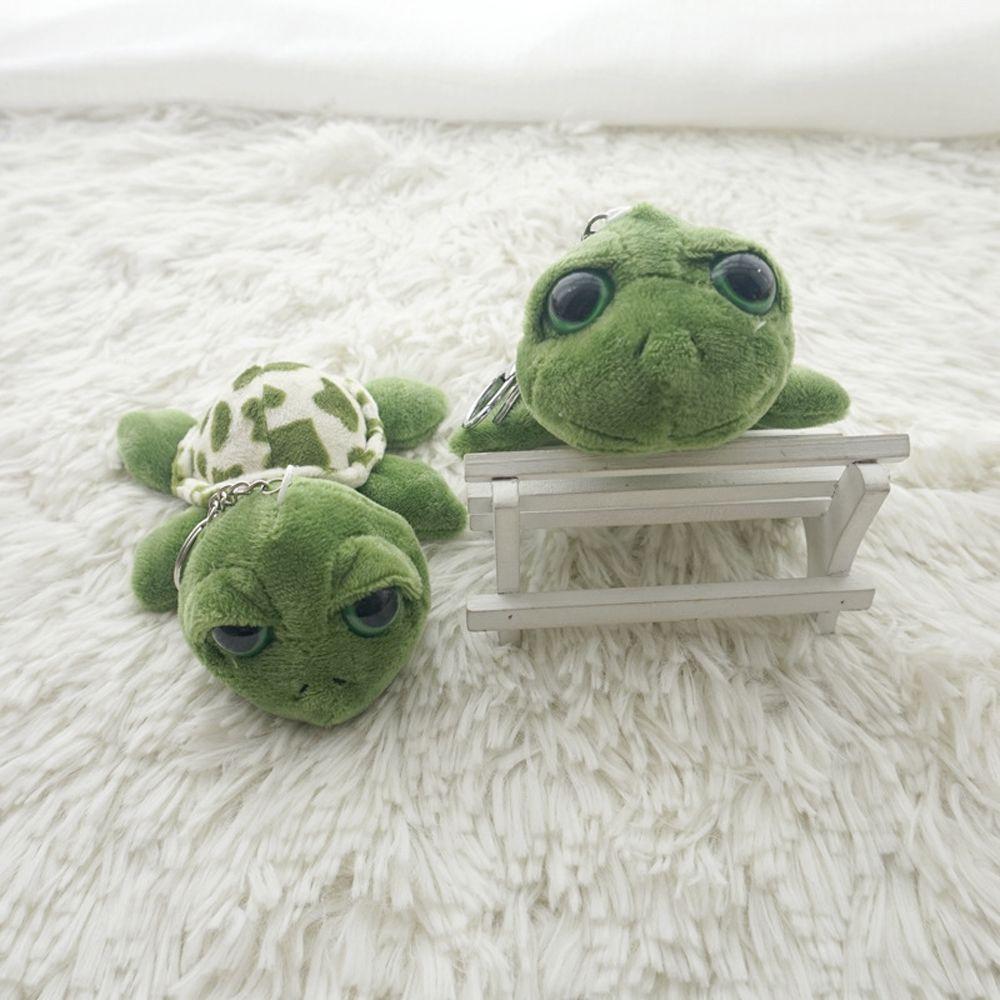 Cartoon Design Sea Turtle Women Key Holder Tortoise Pendant Korean Style Key Buckle Plush Key Chain