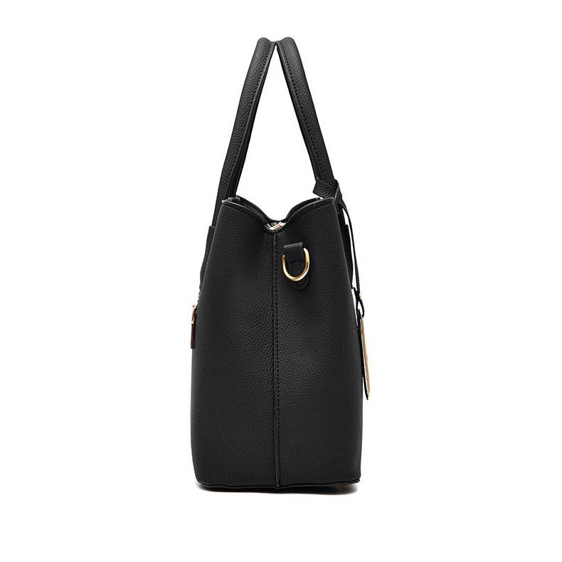 Женская сумка из мягкой кожи, большая вместительная сумка-мессенджер на одно плечо, однотонная кожаная сумка для офисных дам