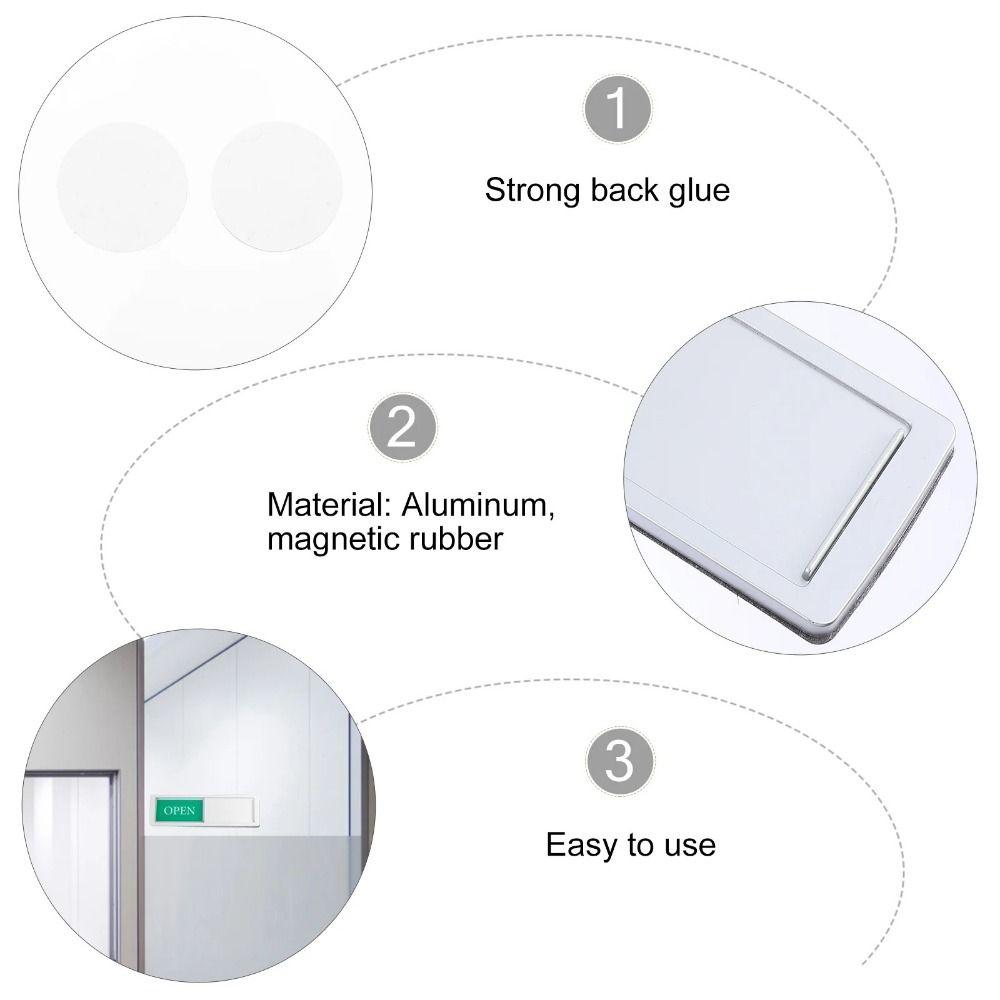 Double Sided CLOSED Slider Signs DIY OPEN CLOSED Signboard Easy To Use Office Indicator  Door