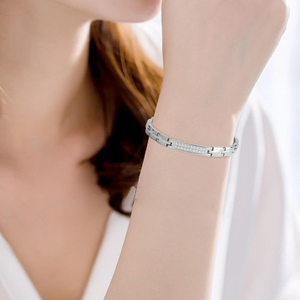 Титановый германиевый браслет Магнитный браслет Гематитовые украшения [HACHI] Антистатический Женский 19,5 см