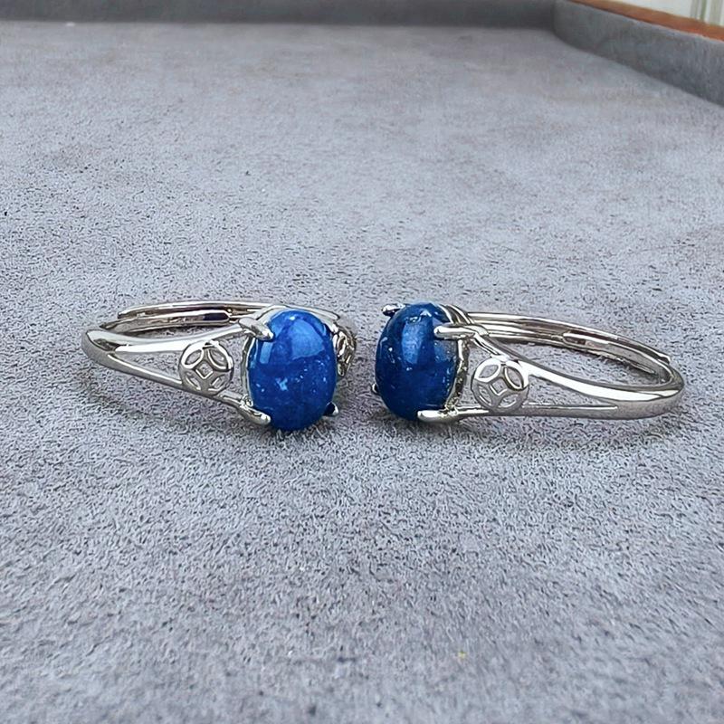 Регулируемое кольцо из натурального камня тигровый глаз, кофейного цвета