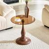 Round Glass Side Table Modern, Elegant Coffee Table with Tempered Glass Top & Stable Base, Compact Sofa Table for Living Room Bedroom (Table Only)