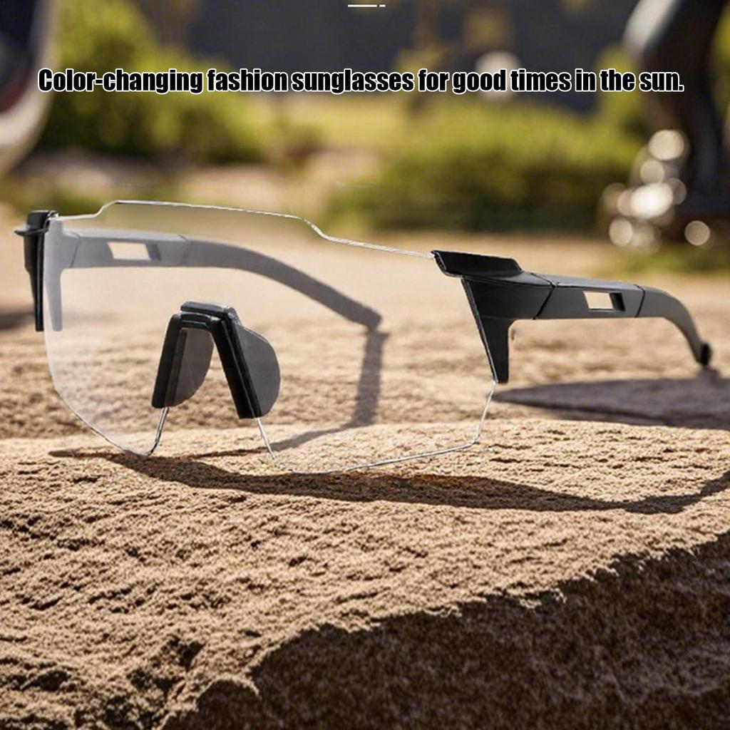Photochromic Sunglasses Photochromic Polarized Sports Sunglasses UV400 Protection Sports Eyewear Safety Windproof Driving
