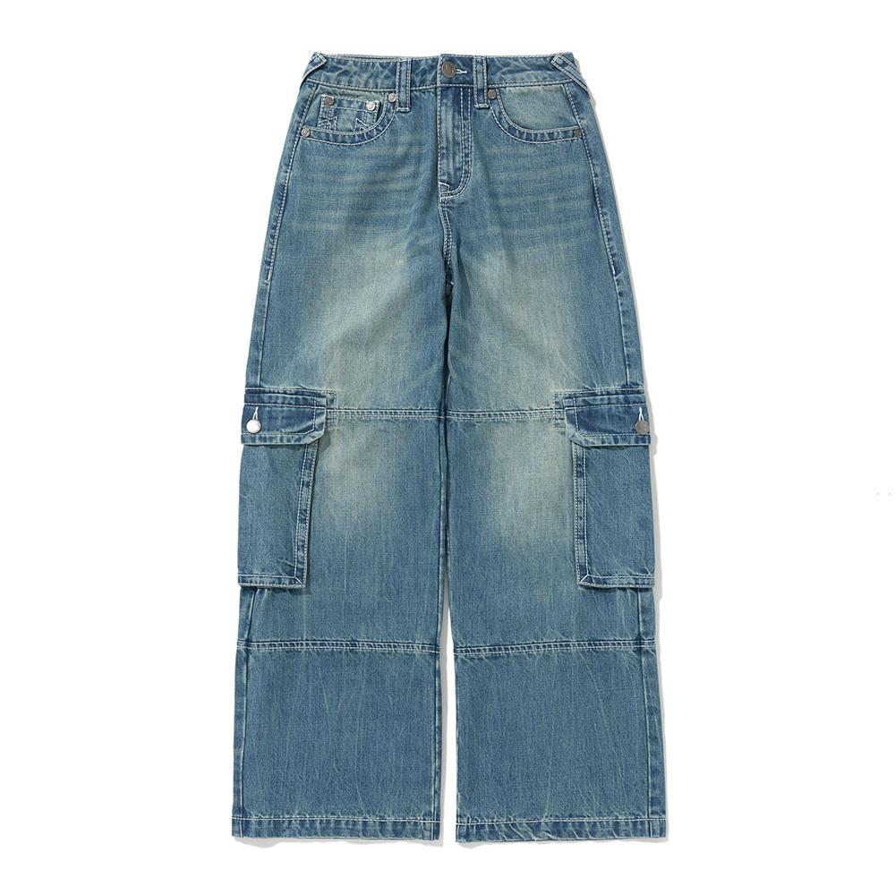 TRUERELIGION Фирменные брюки-карго Выстиранный индиго