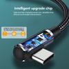 Кабель USB-C Type-C для быстрой зарядки USB C на C, 90 градусов, PD100W, провод для быстрой зарядки, 480 Мбит/с, 0,5/1/1,5/2/3,0 м