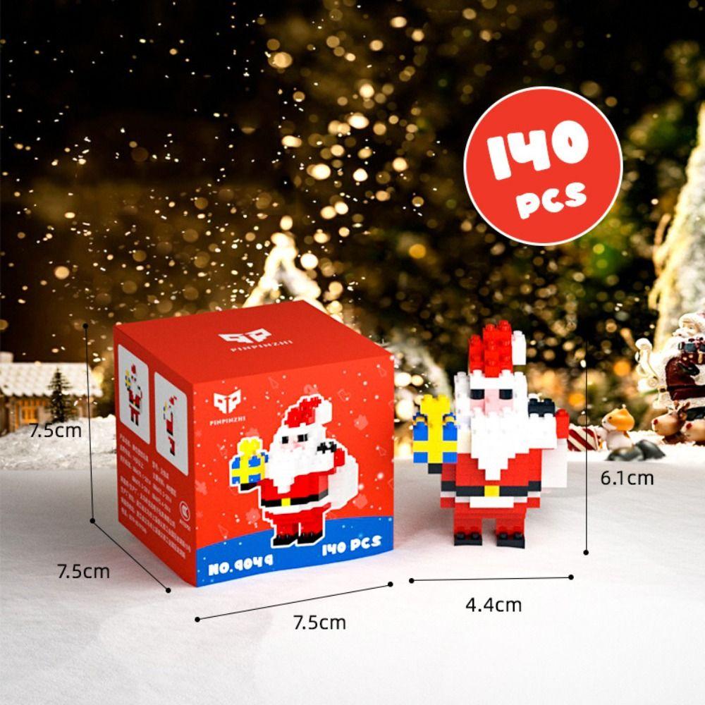 Cartoon Santa Claus Building Blocks Mini Christmas Doll Xmax Gift Action Figures Model  Party