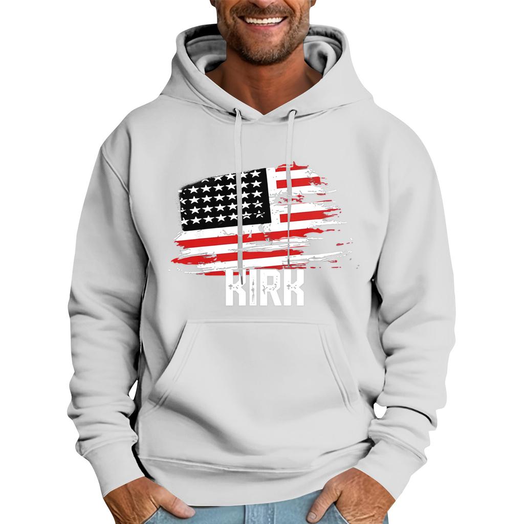 Casual Letter Print Men's Loose Hoodie