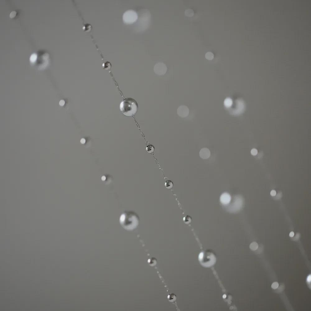 Браслет Interstellar Gray Whale Rain: Серебристо-серая жемчужная бусина ручной работы из титановой стали.