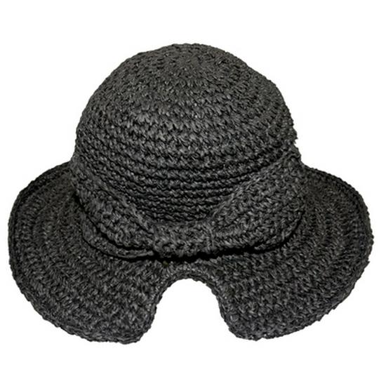 Женская складная шляпа от солнца из японской соломы с бантом - Повседневная летняя шляпа-ведро/рыбацкая для путешествий и защиты от солнца