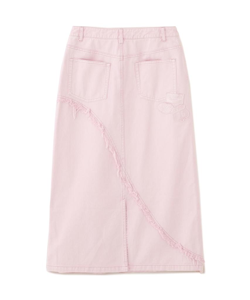 AVIREX WAPPEN DENIM LONG SKIRT Women's M 090 Pink 783-6116602