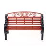 1:6 Dollhouse Miniature Park Bench Recliner Lounge Chair Mini Double Chair Model Garden Decor Toy Doll House Accessories