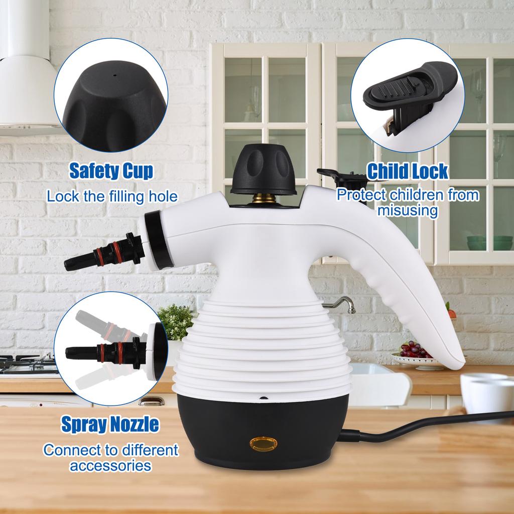 Ручной пароочиститель Многоцелевой портативный высокотемпературный пароочиститель под давлением мощностью 1000 Вт, 3 бара