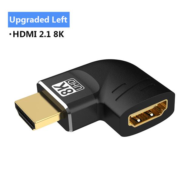 Адаптер, совместимый с HDMI, Адаптер HDMI 90 градусов 270 градусов, Адаптер-конвертер HDMI «папа» — HDMI «мама» для HDTV, PS4, PS5, ноутбуков, ТВ-приставки