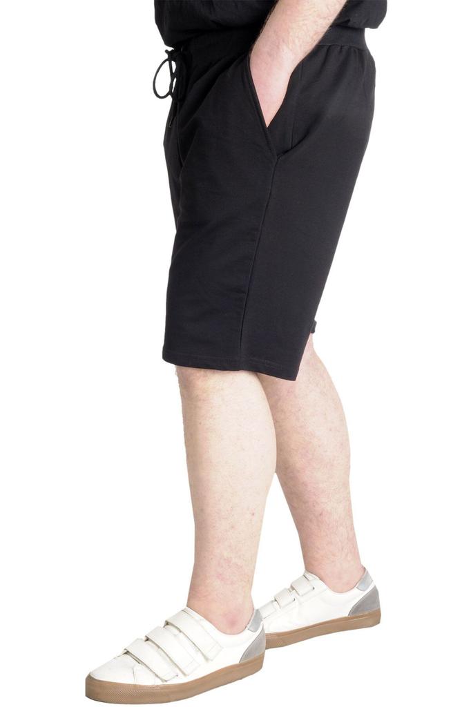 Мужские шорты больших размеров и шорты-бермуды размера плюс Xl Мужские капри мулине больших размеров с боковым карманом 20501 Черный