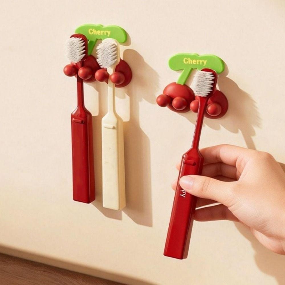 Waterproof Fruit Shaped Toothbrush Holder Self Adhesive Hanging Toothbrush Stand Dormitory