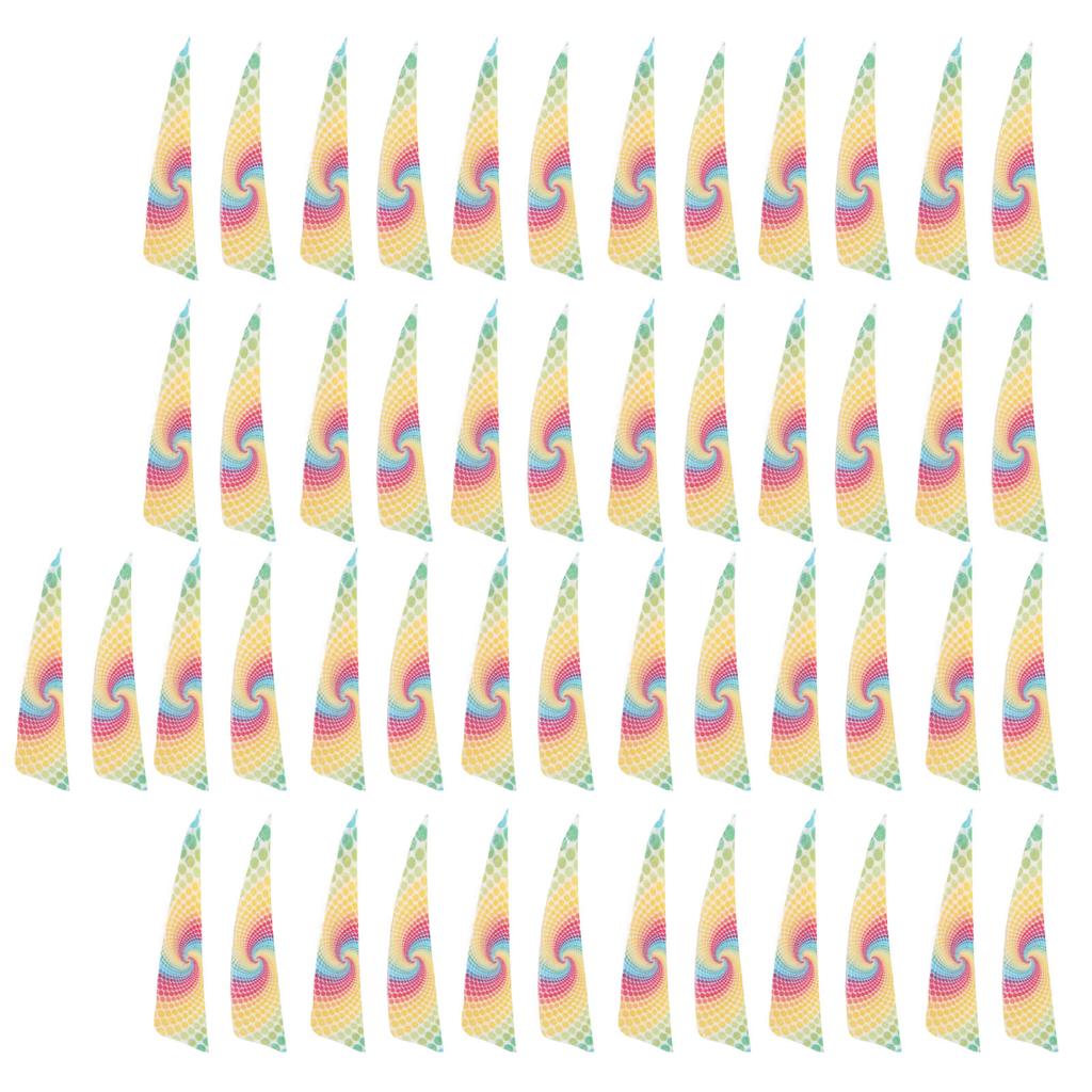 50Pcs Arrow Fletches Lightweight Fashionable Versatile 4inch Shield Feather Fletching for Archery DIY Double Sided