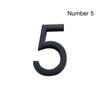 4inch/10cm 3D Black Self-Adhesive ABS Acrylic 0 To 9 Number Plate Sign Door Label Numeral Tag