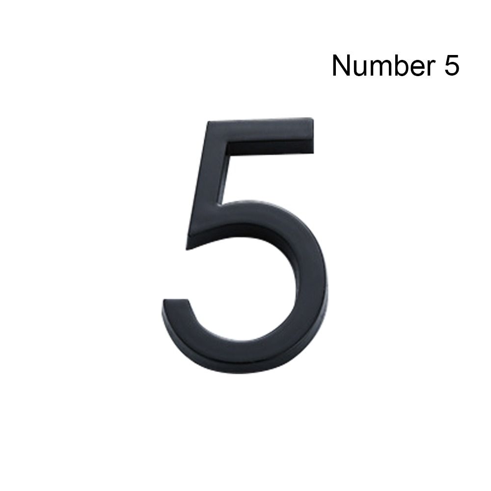 4inch/10cm 3D Black Self-Adhesive ABS Acrylic 0 To 9 Number Plate Sign Door Label Numeral Tag