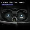 2025 Hot 2Pcs Car Styling Coaster Cup Holder Anti-slip Mat Carbon Drink Pad For BMW X1 X2 X3 X4 X5 X6 X7 G20 G30 6GT E46 E90 E60