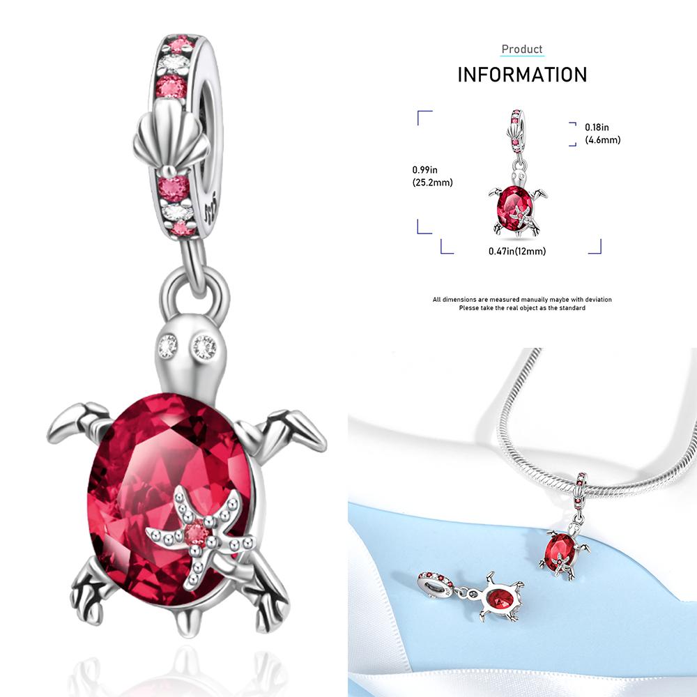 Циркон Сердце Клип Шармы Цветок Клевер Шарм Медь Морская Черепаха Бусины Подходят для DIY Оригинальный Браслет Ювелирные Изделия