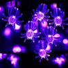 20FT 40LEDs Halloween String Lights Purple Spider Shaped Decorative Hanging Lights Waterproof