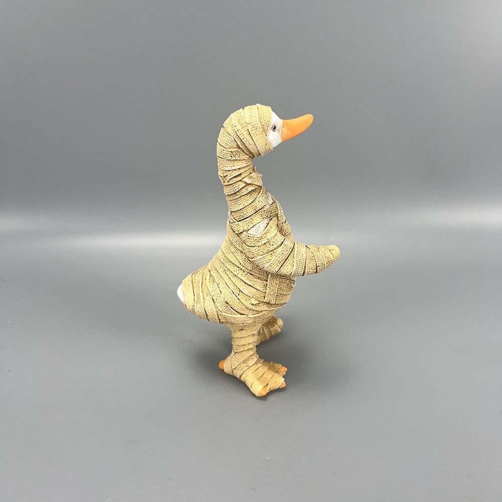 Яркая 3D фигурка утки на Хэллоуин Креативная скульптура призрака и тыквы Украшение для крыльца