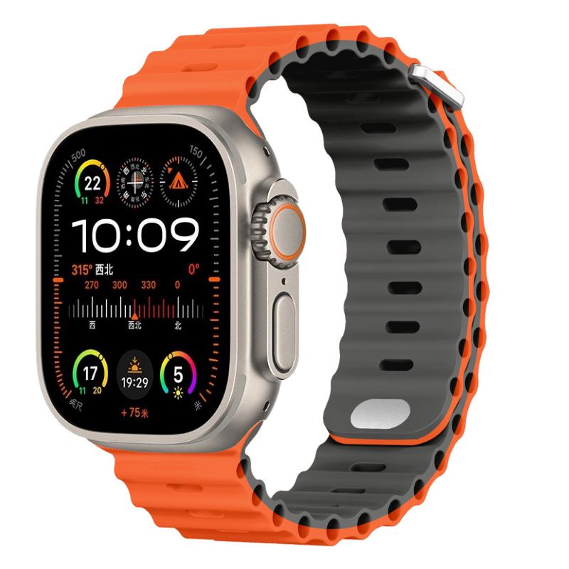 Морской ремешок для Apple Watch Ultra 3 2 Ремешок 49 мм Серия 45 мм 41 мм 46 мм 42 мм 40 44 мм Силиконовый ремешок для часов iWatch 11 10 9 8 7 6 5 SE2